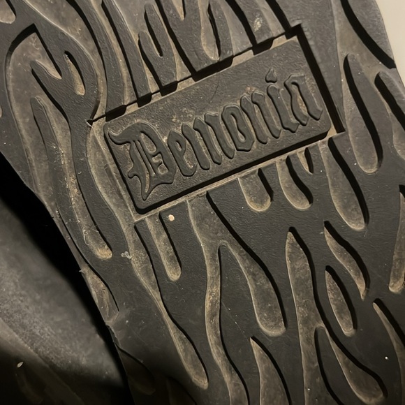 Black tall Demonia Platform Boots with Buckles🖤 - Picture 5 of 9